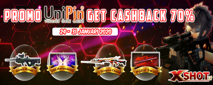 Top up XSHOT di UniPin, Bonus hingga 70%!